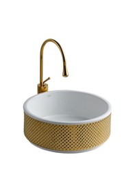 Resim Lena E-4006A Tezgah Üstü Porselen Lavabo 