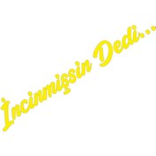Resim Bak Karıştır Incinmişsin Dedi Sticker 20x4 Cm Sarı Renk 