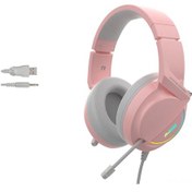 Resim Yunboo Ajazz Ax365 Pembe Profesyonel Oyun Kulaklığı - 7.1 Ses Sistemi, Usb Bağlantı, Hızlı Veri Aktarımı, Rahat Tasarım 