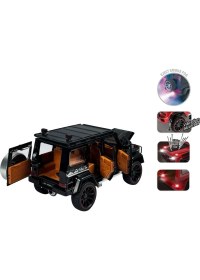 Resim Vardem Kutulu Çek Bırak 1:22 Sesli ve Işıklı Buhar Çıkartan Metal Jeep Siyah 