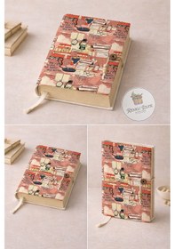 Resim Kitap Kılıfı Ve Metal Ayraç Antika Motifli 
