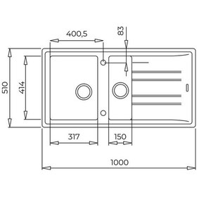 Resim Teka Stone 60 B-Tg Metallıc Gri Tezgah Üstü Granit Eviye - 115360000 