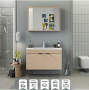 Resim BIANI Fix Loft 100 cm Banyo Dolabı Renk Aybe Bej 