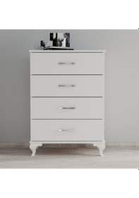 Resim Moxen S1 Şifonyer Beyaz 