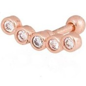 Resim Masaliko Tri Tragus Gümüş Piercing Sb2041, 925 Ayar Gümüş 