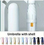 Resim Dashanshop Hafif Beyaz Şık Rüzgara Dayanıklı 6 Bölmeli Seyahat Şemsiyesi 