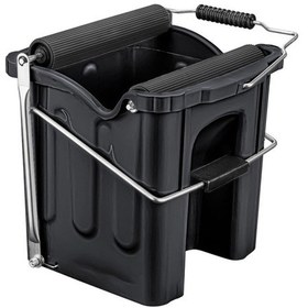 Resim F060 Buldozer Pedallı Temizlik Kovası Siyah, 14 Litre Pratik Kolay Sistemli Mop Sıkma Kovası 