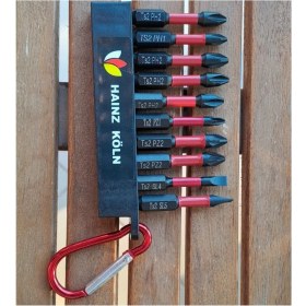 Resim Bits Uç Matkap Ucu Tornavida Ucu Vidalama Ucu Yıldız Profesyonel 10 Lu Ph2 Pz2 Anahtarlıklı 