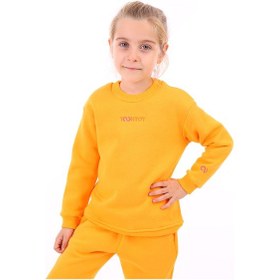 Resim Toontoy Kız Çocuk Nakışlı Sweatshirt Turuncu 