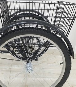 Resim Dorello 2960 Siyah Cargo Üç Tekerlekli Bisiklet - 24" Jantlı Sepetli Yük ve Pazar Bisikleti, Şehir İçin Dayanıklı ve Pratik Bisiklet 