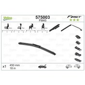 Resim VALEO 575003 Silecek Supurgesi 450Mm (Adet) / (First) Multiconnection Vfb45 (Muz Tipi Aparatli) / (4 Aparatli) 1332162 (WA514599) 
