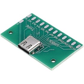 Resim Type-C Usb 3.1 Dişi Adaptör Konnektör 24 Pin 