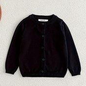 Resim Kızlar için Uzun Kollu Hırka - Yumuşak Örgü Sarı Kazak, Düğme Önü, Yuvarlak Yaka ve Cep, Rahat Bahar/Sonbahar Katman Eksikliği, Rahat Giyim, Klasik Yuvarlak Yaka, Rahat Uygun 