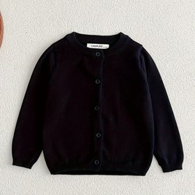 Resim Kızlar için Uzun Kollu Hırka - Yumuşak Örgü Sarı Kazak, Düğme Önü, Yuvarlak Yaka ve Cep, Rahat Bahar/Sonbahar Katman Eksikliği, Rahat Giyim, Klasik Yuvarlak Yaka, Rahat Uygun 