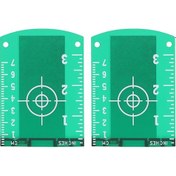 Resim Jeehugo 2 Adet Yeşil Lazer Seviye Hedefi - Manyetik Reflektör Plaka, Abs Malzeme, Uzun Mesafe Görünürlüğü, Ölçekli Santim Ve İnç 