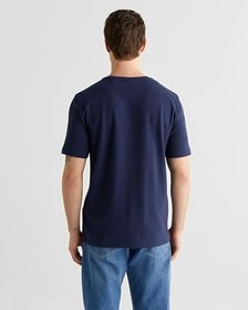 Resim GANT Erkek Mavi Baskılı Kısa Kollu T-Shirt 