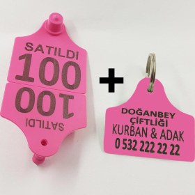 Resim Büyükbaş Kurban Küpesi ve Anahtarlık Sarı 1-350 Arası 