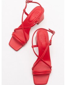 Resim Luvishoes Daisy Kırmızı Cilt Kadın Topuklu Ayakkabı Kırmızı 