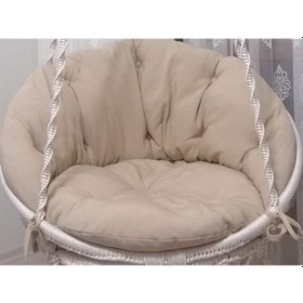 Resim Woodshut Makrome Salıncak Yastığı Minder Seti Bej - 60x80 Bej 