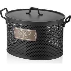 Resim The Mia Patates & Soğan Saklama Kabı 2 Hazneli - Siyah 