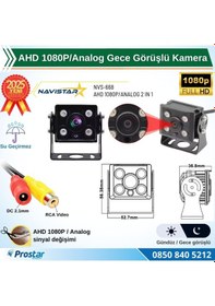 Resim Ahd 1080p/analog Orta Boy Gece Görüşlü Rca Av Soketli Kamyon Tır Otobüs Kamerası 