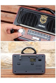 Resim Şıktek Orjinal Nostalji Radio Ahşap Görünümlü Kumandalı Bluetooth-usb-sd Kart Fişli, Şarjlı, Pilli Radyo 