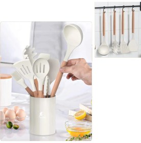 Resim VALLETTA VLT1728 VERRAZANO 28 PARÇA SİLİKON MUTFAK SETİ - VANİLYA 