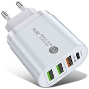 Resim 36 W PD20W+3USBA 4 Çıkışlı Beyaz Ev Tipi Şarj Aleti Başlığı Winex