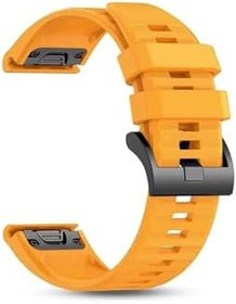 Resim Garmin Fenix 5X Plus Titanium Uyumlu Silikon Kordon, Tek Beden, 87006514, Hardal, Üniseks Yetişkin 