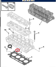 Resim Peugeot 206 1.4 Benzinli Silindir Kapak Su Tapası (Orijinal) 