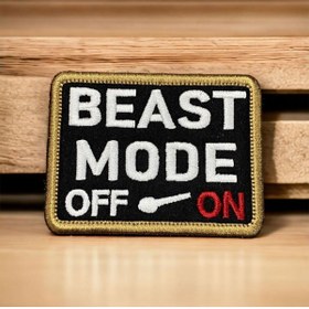 Resim Ex Patch Beast Mode On Off Patch Peç Arma 10 X 4 Cm 