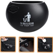 Resim ŞüsCarOto Aksesuar Araç İçi Çöp Kovası Portatif Taşınabilir Küllük Araba Çöp Kutusu Oto Organizer Yuvarlak Siyah 