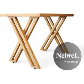 Resim Neiwel Adel Doğal Ahşap Toplantı Masası x 120 x 240 Açık Ceviz 