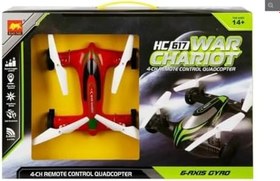 Resim Uzaktan Kumandalı Şarjlı Kırmızı Araba/Quadcopter 