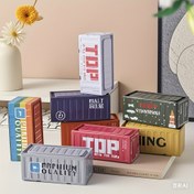 Resim Endüstriyel Mini Metal Nakliye Konteyner Kutuları - Çok Renkli Üst Üste Dizilebilir Depolama Organizatörü, Masaüstü, Takılar, Bozuk Para ve Küçük Eşya için Yaratıcı Dekoratif Sergi Kutusu 