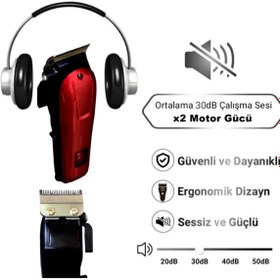 Resim yopigo Krp-1907 Profesyonel Saç Sakal Kesme Tıraş Makinesi Turbo Erkek Bakım Seti 