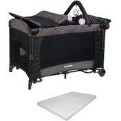 Resim BabyDOOR Mia Comfort Anne Yanı Park Yatak Oyun Parkı 70x110 +Yatak Antrasit 