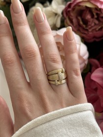 Resim Altın Renk Sarmal Yüzük 