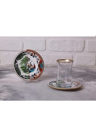 Resim Konyax Hybrid 66 Kişilik 12 Parça Çay Seti Renkli 