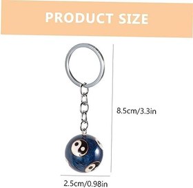 Resim VALICLUD Fitness Hentbol Anahtarlığı Yin-Yang-Anahtarlık Arkadaşlar Küre Anahtarlık Tai-chi Takı Anahtar Halkaları Hatıra Seyahat Çan Emaye 