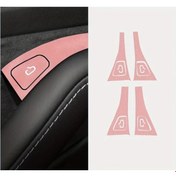 Resim Hightower Tesla Model 3/y 2017-2024 Pembe Premium Yapay Kürk Eşik Koruyucu & Düğme Kapağı 