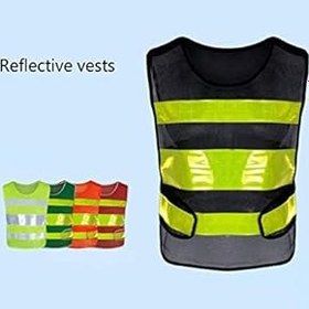 Resim Reflektörlü Yelek Güvenlik Yeleği Construction Reflective Suit, High Visibility Safety Vest with Reflective Strips Uyarı Yeleği Reflektör Yeleği 