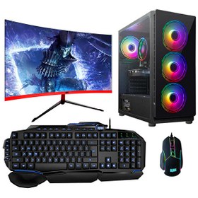 Resim DRx4252 Ryzen 5 4500 27" 8 GB RAM 256 GB M.2 NVMe SSD 6 GB GTX 1660 Ti Curved FreeDOS Masaüstü Oyuncu Bilgisayarı 