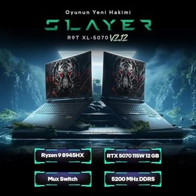 Resim Game Garaj Slayer R9T XL-5070 V2.12 C2 AMD Ryzen 9 8945HX 32GB RAM 2TB SSD RTX5070 18" 180Hz QHD+ IPS FeeDOS Gaming Laptop 