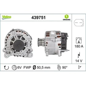 Resim Valeo ALTERNATOR 12V 180A BOSCH TIP SUPERB 0815 PASSAT 0711 CRAFTER 1116 T6 T7 10 