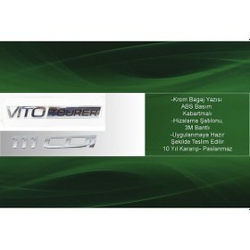 Resim Benz Vito Tourer - 111 Cdı Bagaj Yazısı Seti 3'lü 3m 3d Abs 