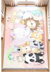 Resim Blghome Sevimli Dostlar Çocuk Odası Halısı Ekru 