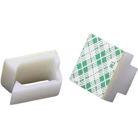 Resim Wcl1206 Kablo Sabitleme Kelepçesi Klipsi Yapışkanlı Duvar Kablo Tutucu 16 x 15.7 x 10 MM Beyaz 30 Adet 