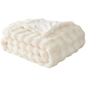 Resim Tüylü, Tüylü Suni Kürk Battaniye, Hafif Sevimli Battaniye, 1 Beyaz Parça 