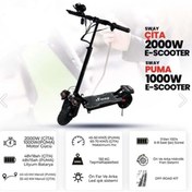 Resim Sway Çita Çift Amortisörlü 2000W 10 Inç Elektrikli Scooter 